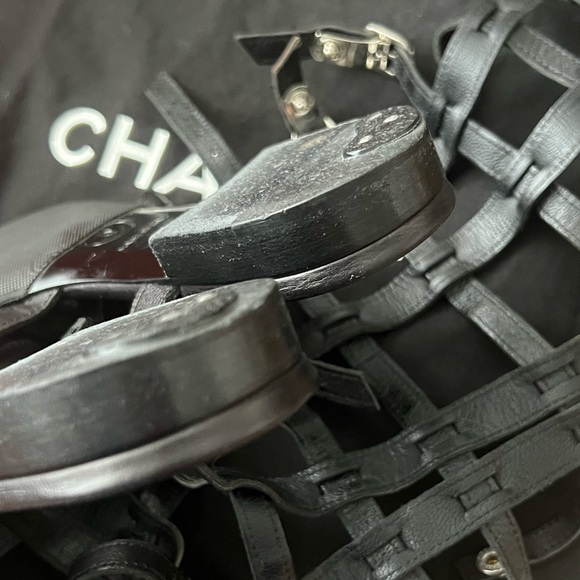 Authentic CHANEL Knee-High Gladiator Sandals - Picture 14 of 16